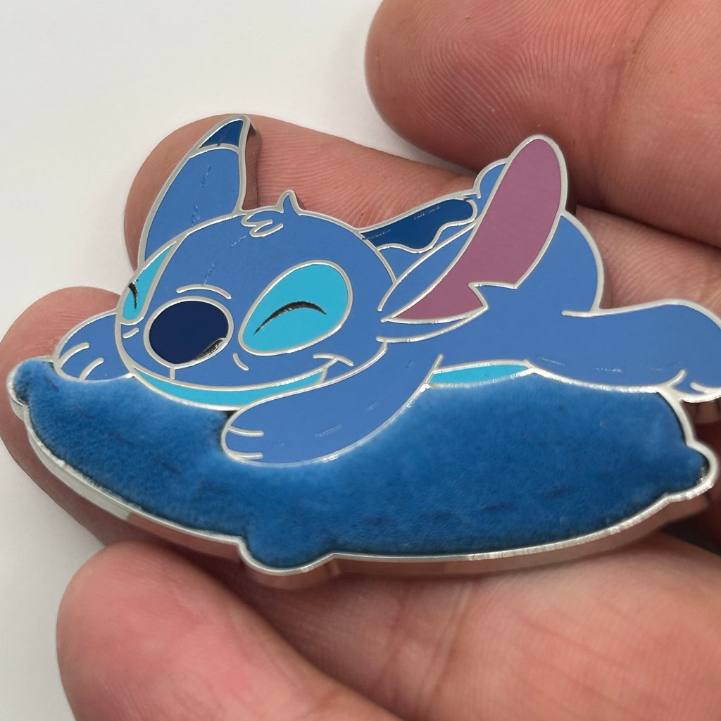 2026 - Stitch Sleeping on Pillow - Lilo and Stitch - Multi texture - Disney Pin