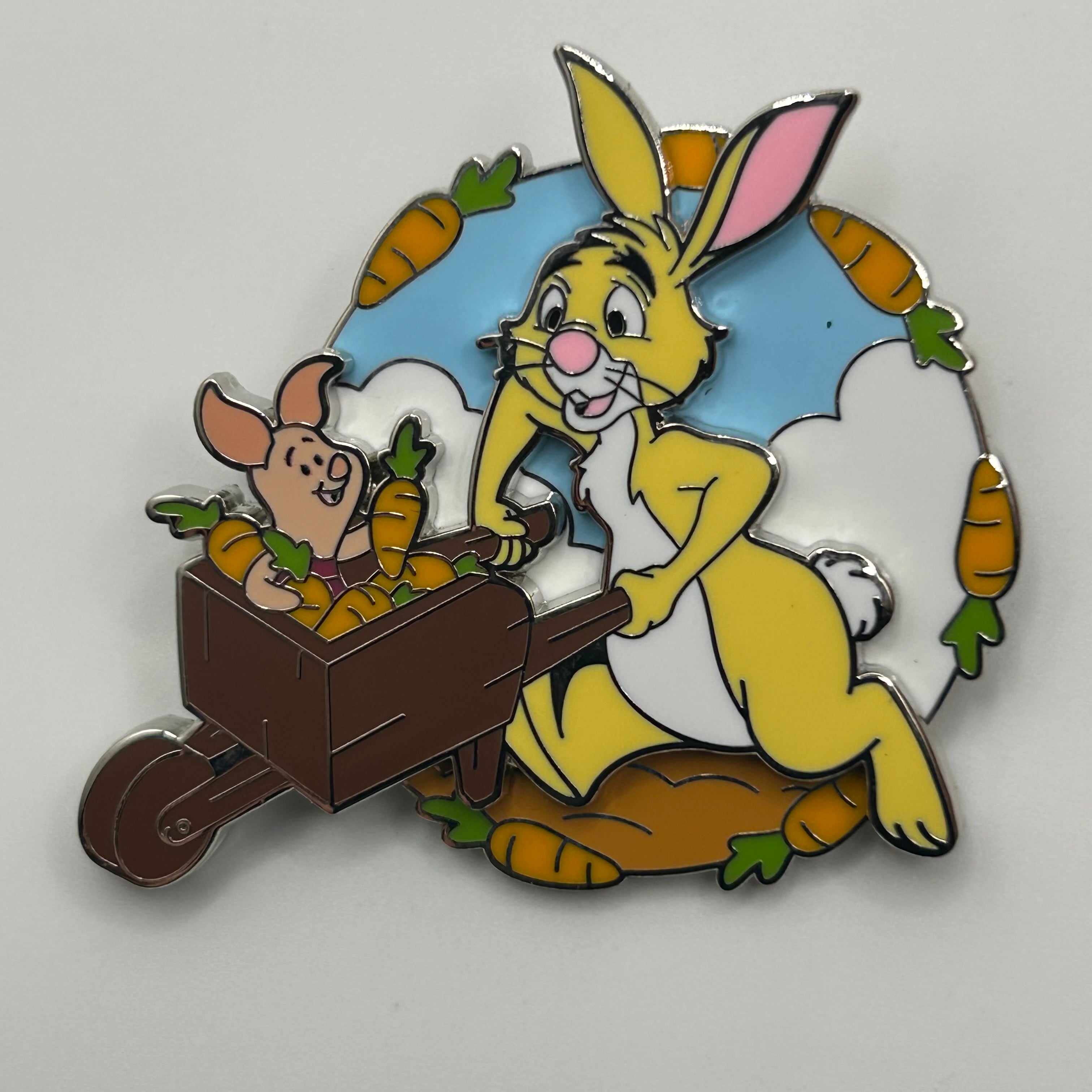 2026 - Rabbit and Piglet with Wheelbarrow - Pin on Pin - Disney Pin