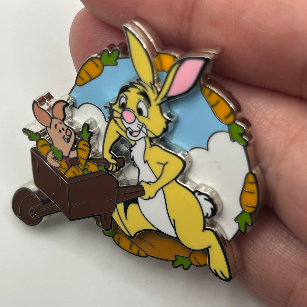 2026 - Rabbit and Piglet with Wheelbarrow - Pin on Pin - Disney Pin