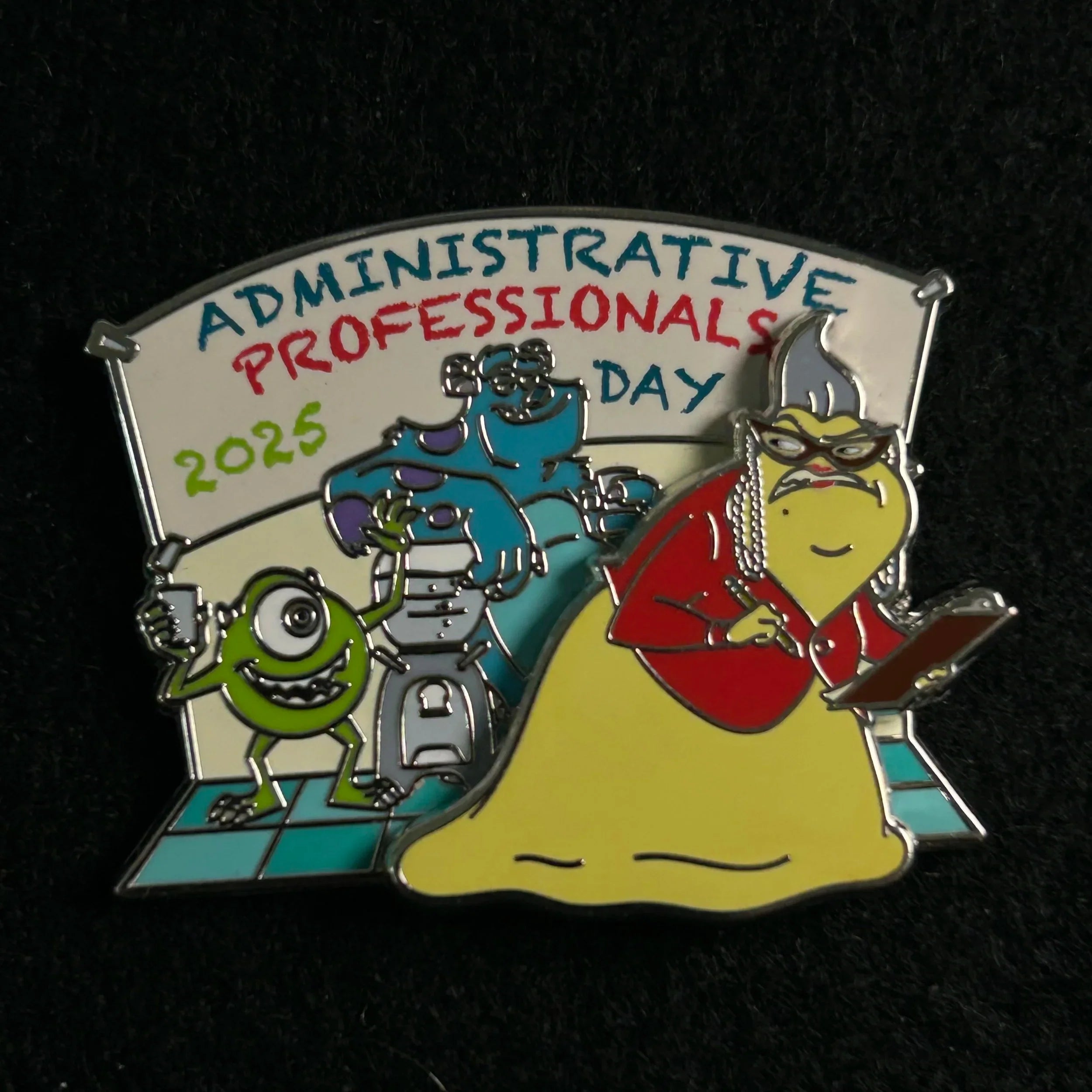 2025 - Roz, Sully, and Mike Wazowski - Administrative Professionals Day - LR - Pin