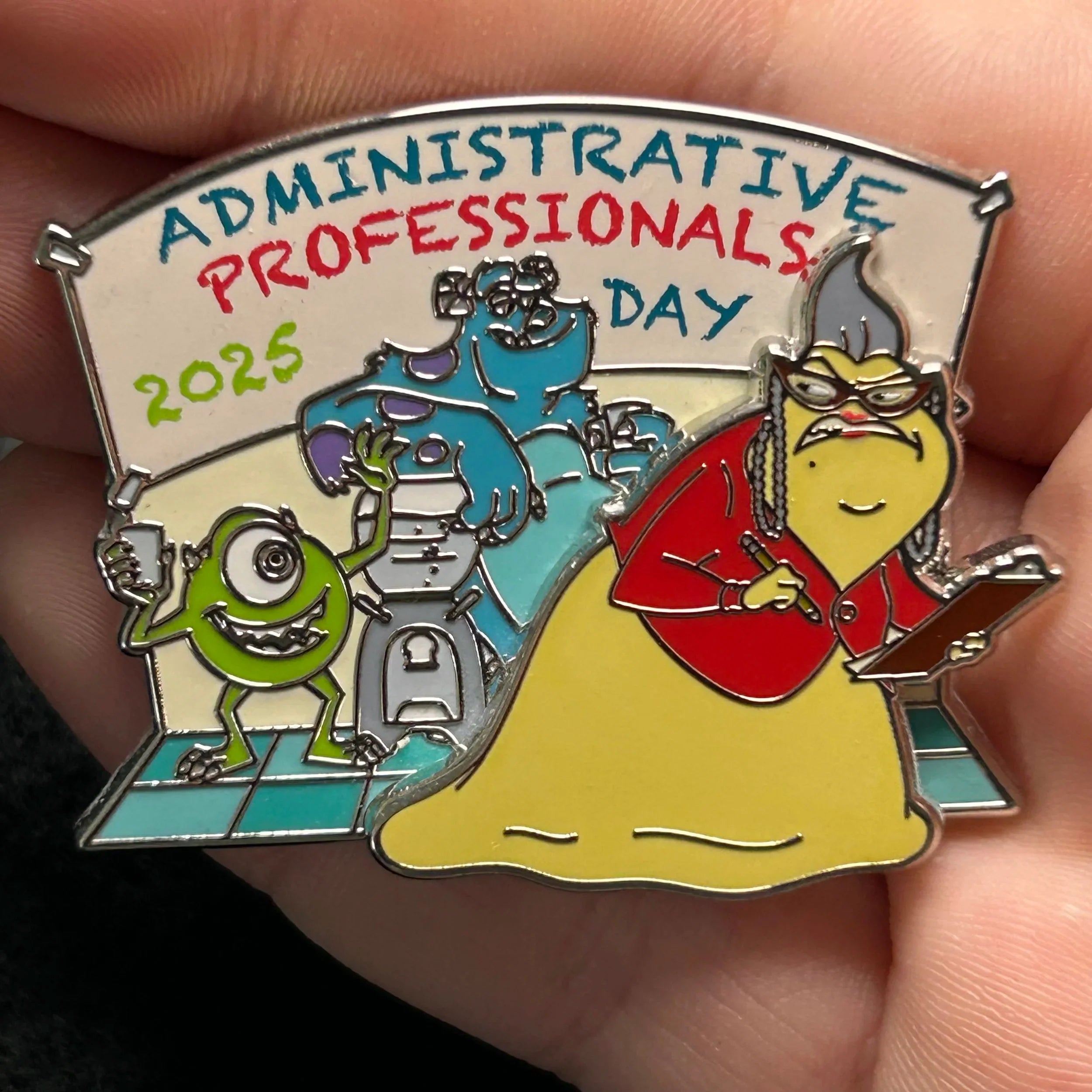 2025 - Roz, Sully, and Mike Wazowski - Administrative Professionals Day - LR - Pin