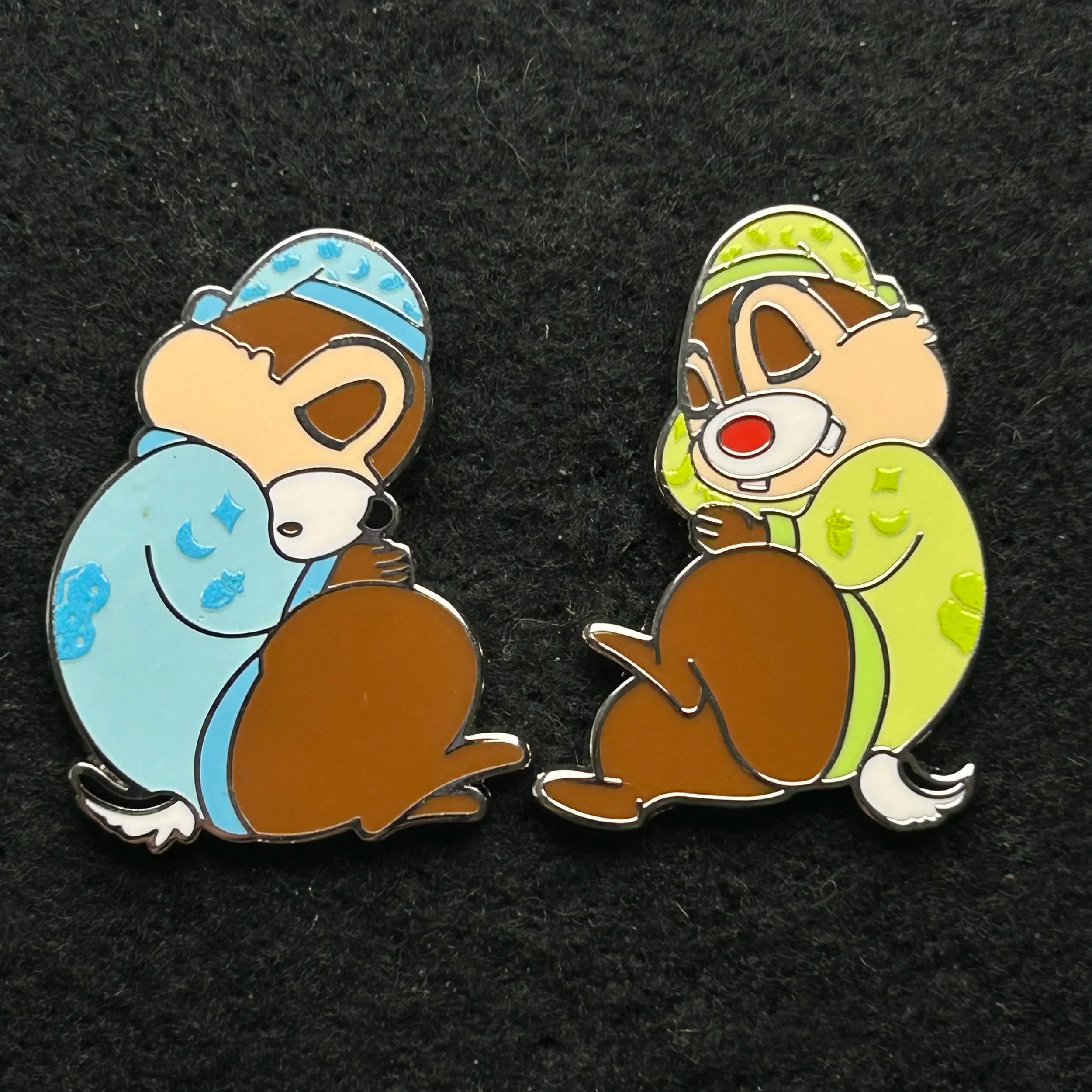 FULL SET - 2024 - Chip and Dale - Sleeping - 2 Disney Pins
