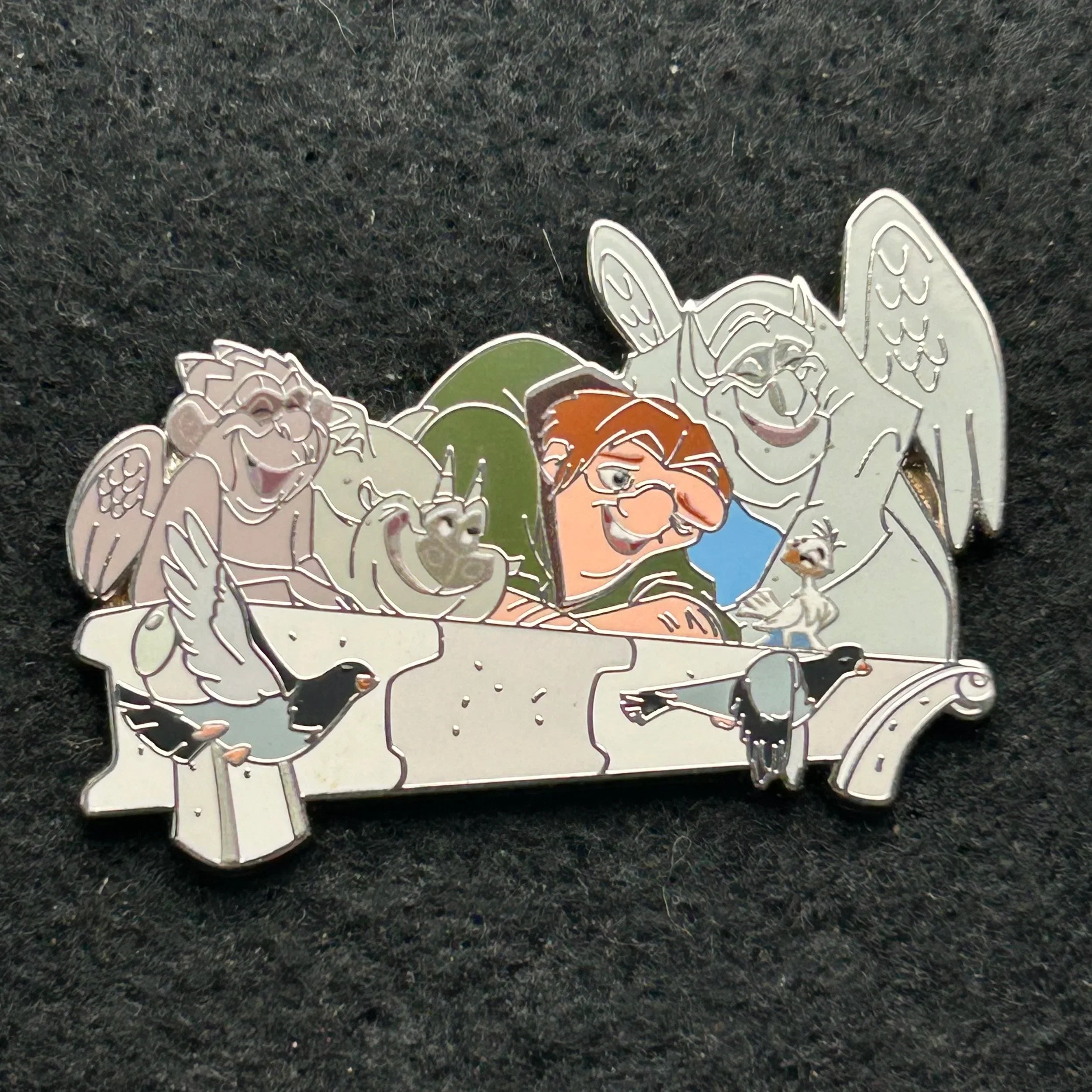 2024 - Quasimodo with Gargoyles and Bird - Disney Pin
