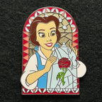 2025 - Belle - In Window - With Rose in Glass - Beauty and the Beast - Disney Pin