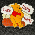 2025 - Winnie The Pooh - Sitting On Log - Think Think Think - Disney Pin on Pin