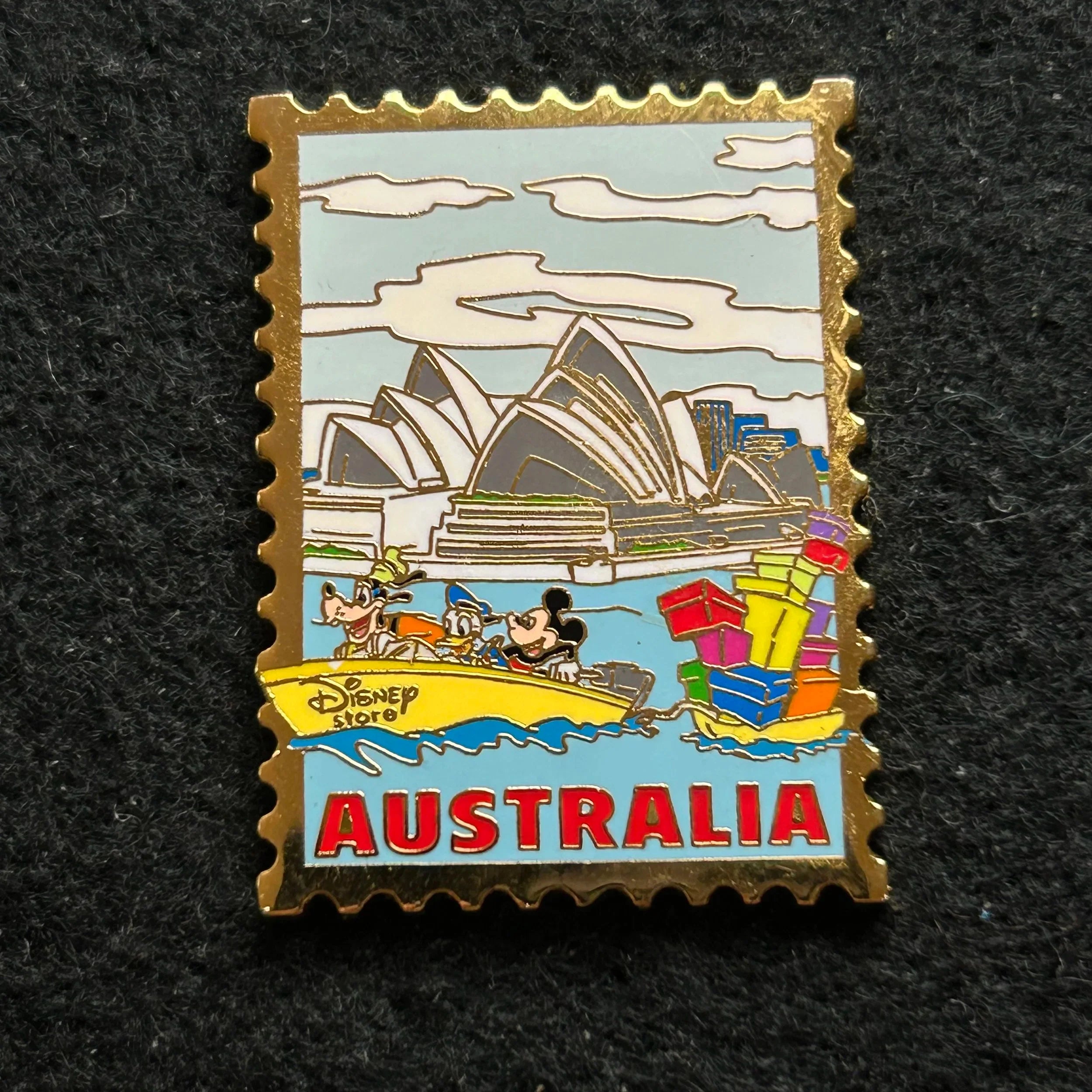 Mickey, Donald, and Goofy - In Boat - Australia - Disney Pin
