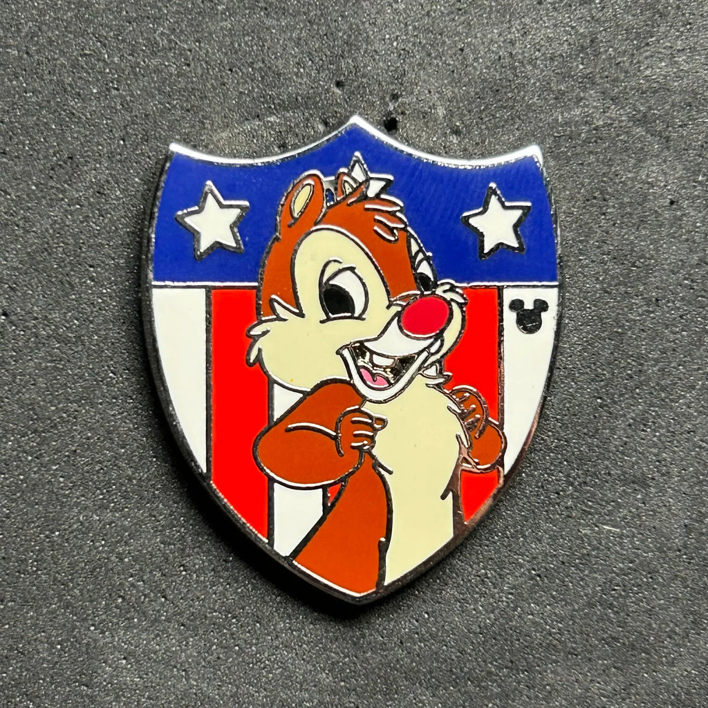 2013 - Dale - American Flag - Badge - Hidden Mickey - Completer - Disney Pin