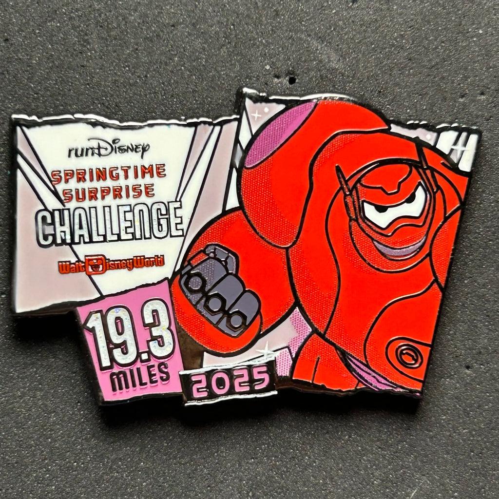 2025 - Baymax - Springtime Surprise - Challenge - 19.3 Miles - RunDisney - Pin