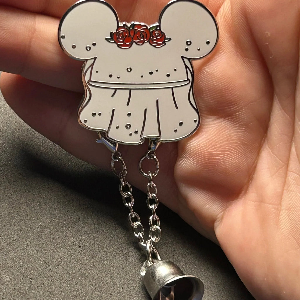 2024 - Mickey and Minnie - Wedding Hats with Dangle Bells - 2 Pin Set - Disney Pins