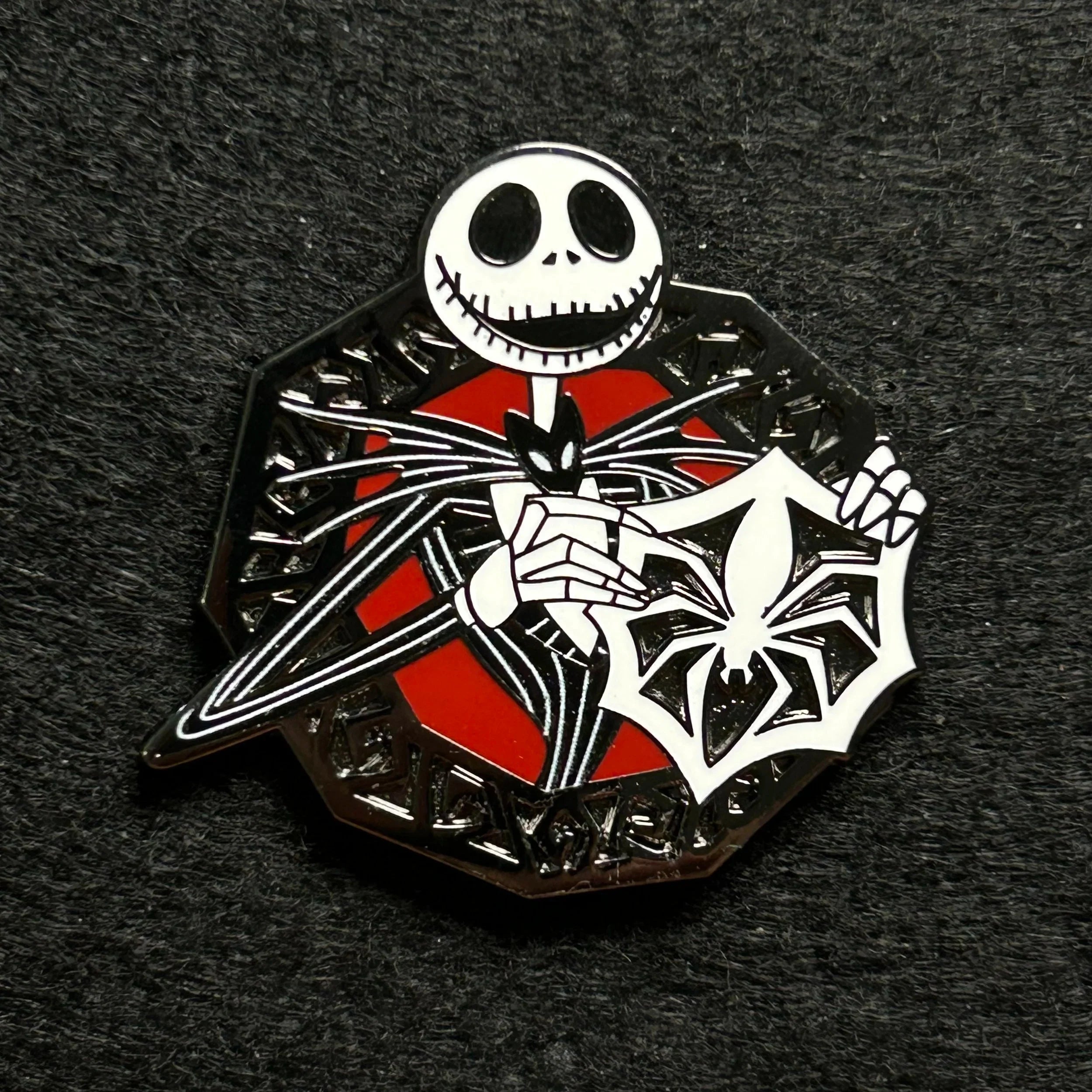 2025 - Jack Skellington Holding Spider Snowflake - NBC - Booster Set - Disney Pin