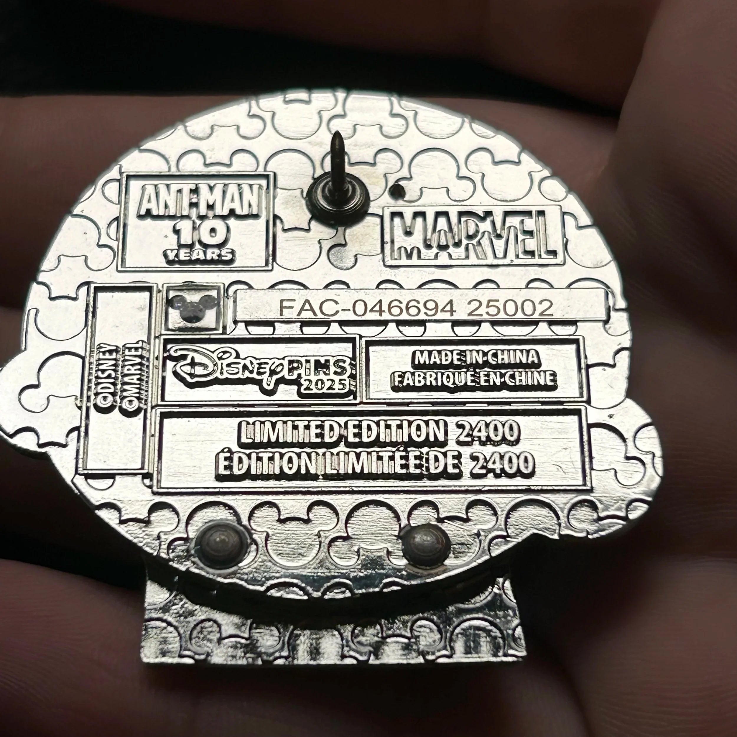 2025 - LE 2,400 - Antman 10 Year Anniversary - Marvel - Disney Pin