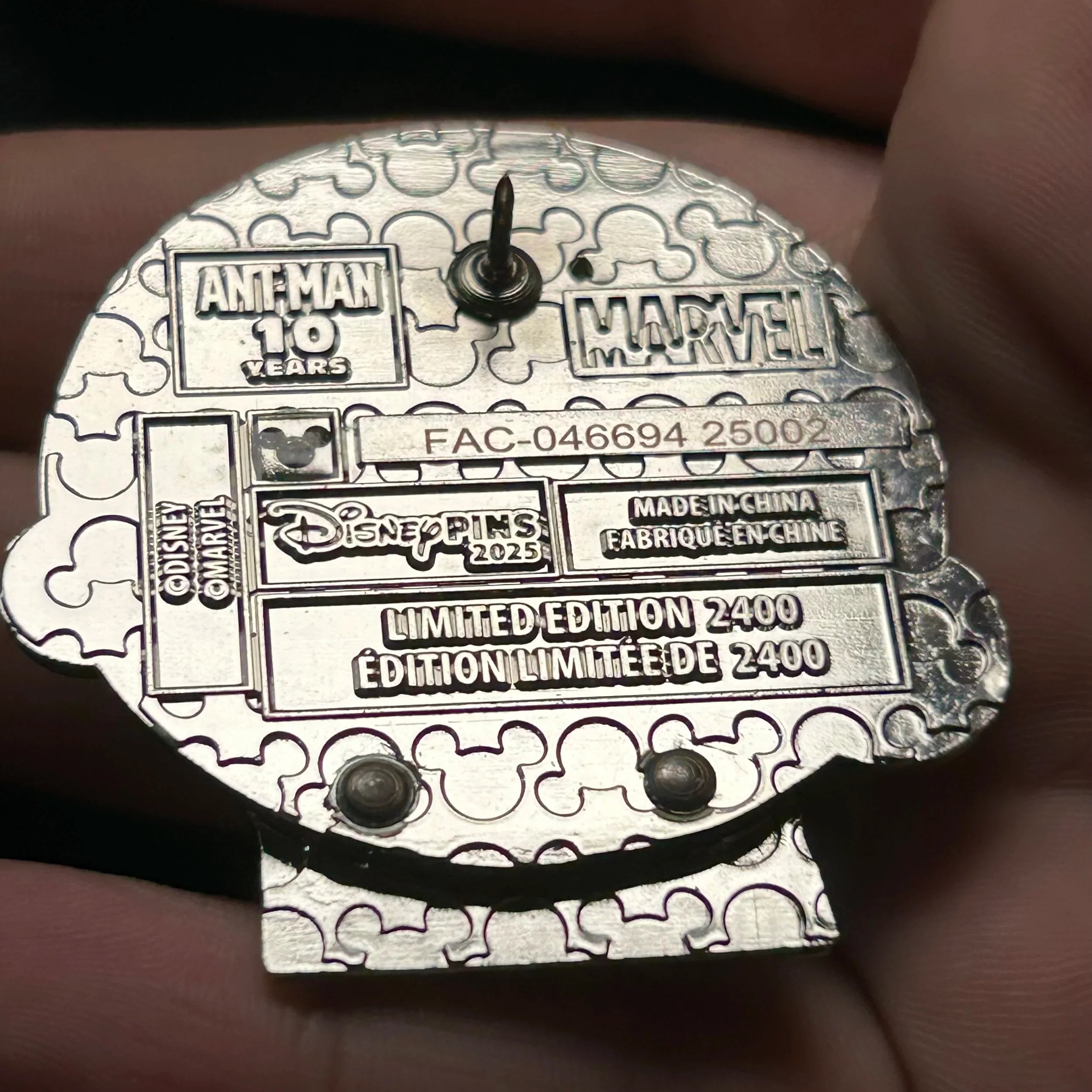 2025 - LE 2,400 - Antman 10 Year Anniversary - Marvel - Disney Pin