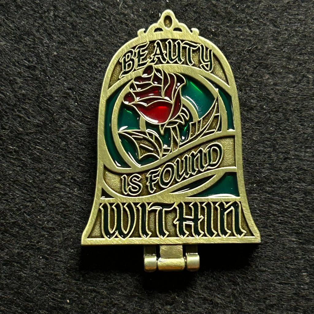 2016 - Stained Glass Mirror -  Hinge - Beauty And The Beast - Disney Pin
