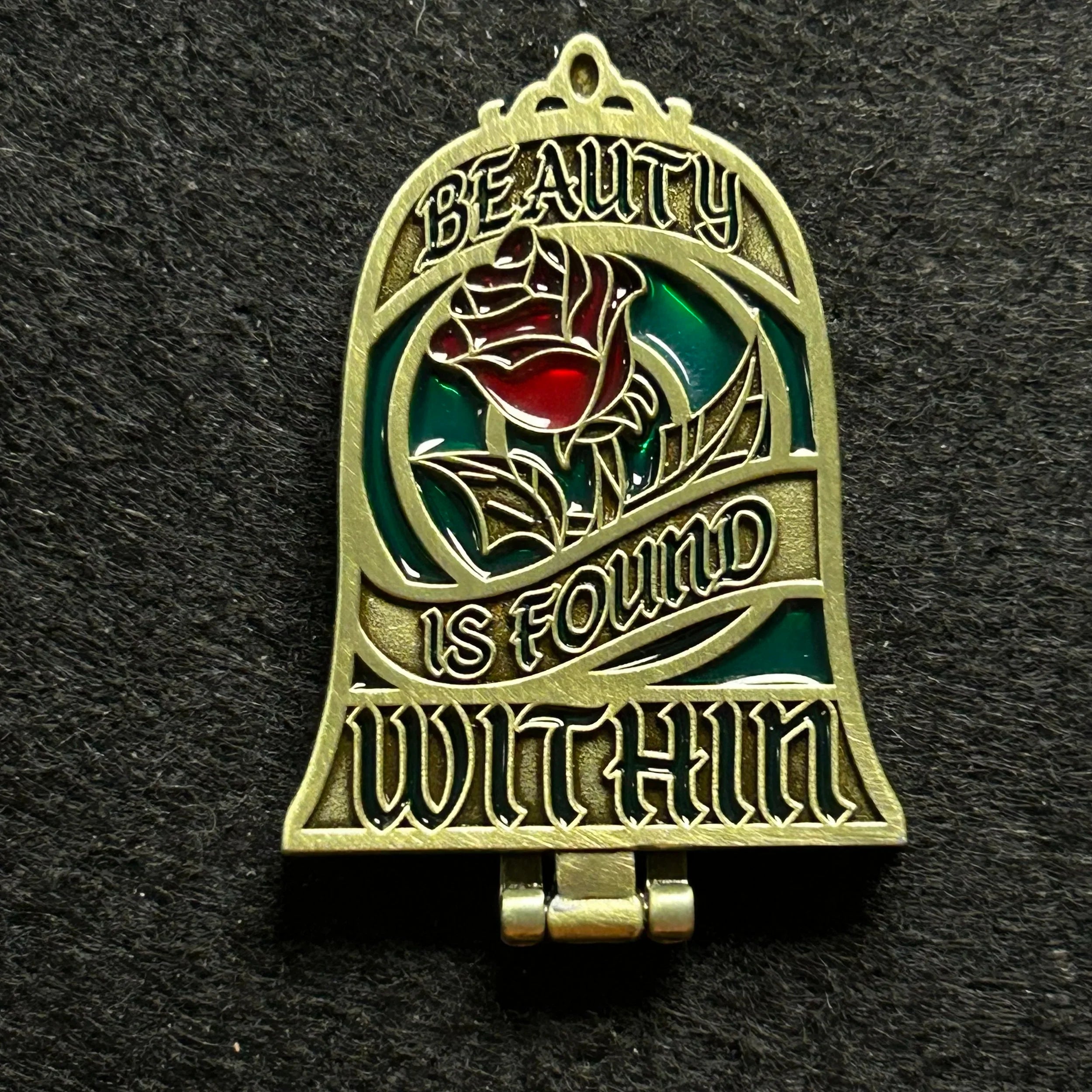 2016 - Stained Glass Mirror -  Hinge - Beauty And The Beast - Disney Pin