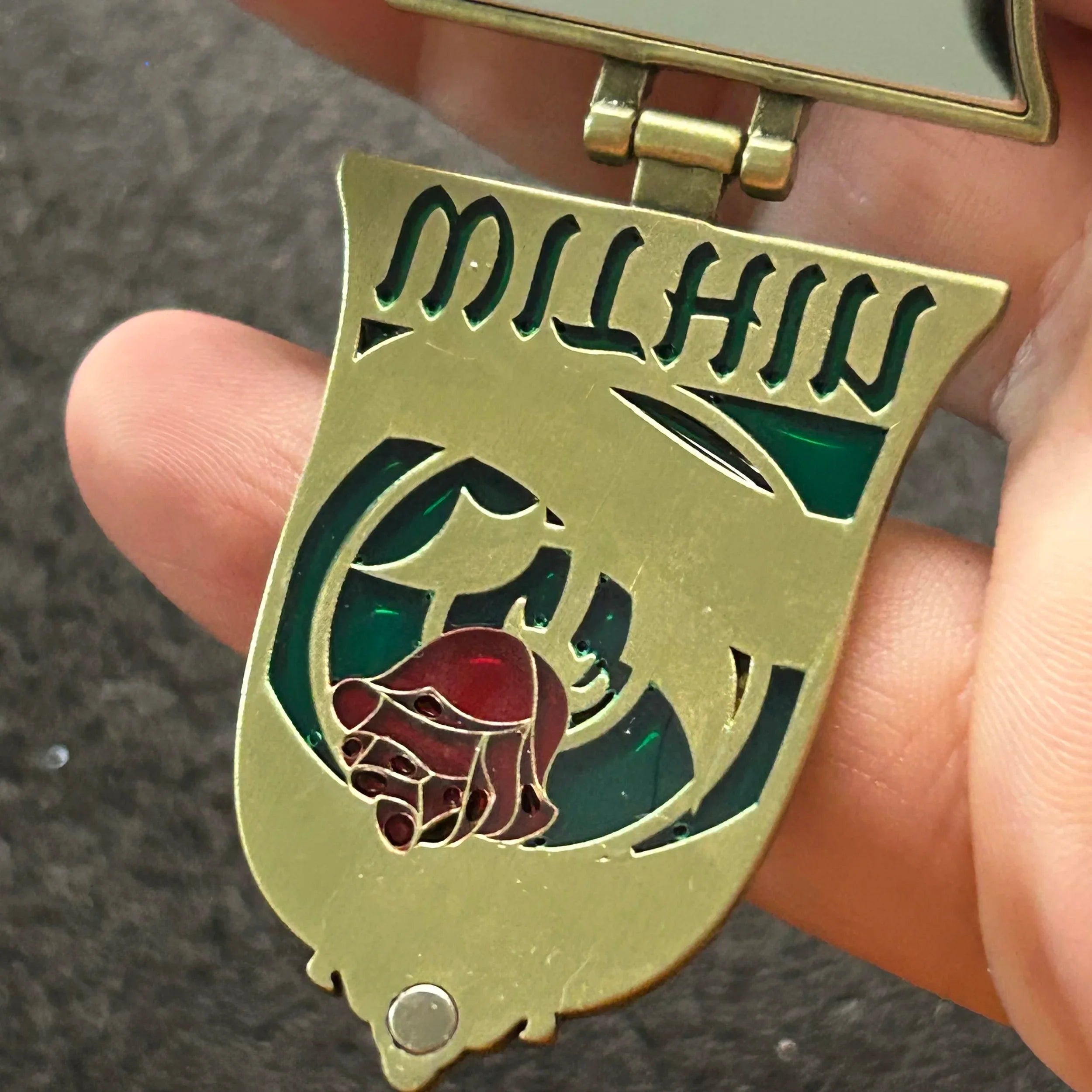 2016 - Stained Glass Mirror -  Hinge - Beauty And The Beast - Disney Pin