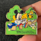2001 - Mickey and Pluto - Reading - Back to School Series - DLR - Disney Pin