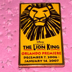 2006 - Lion King - Orlando Premiere - Playbill - Pin