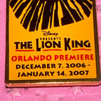 2006 - Lion King - Orlando Premiere - Playbill - Pin