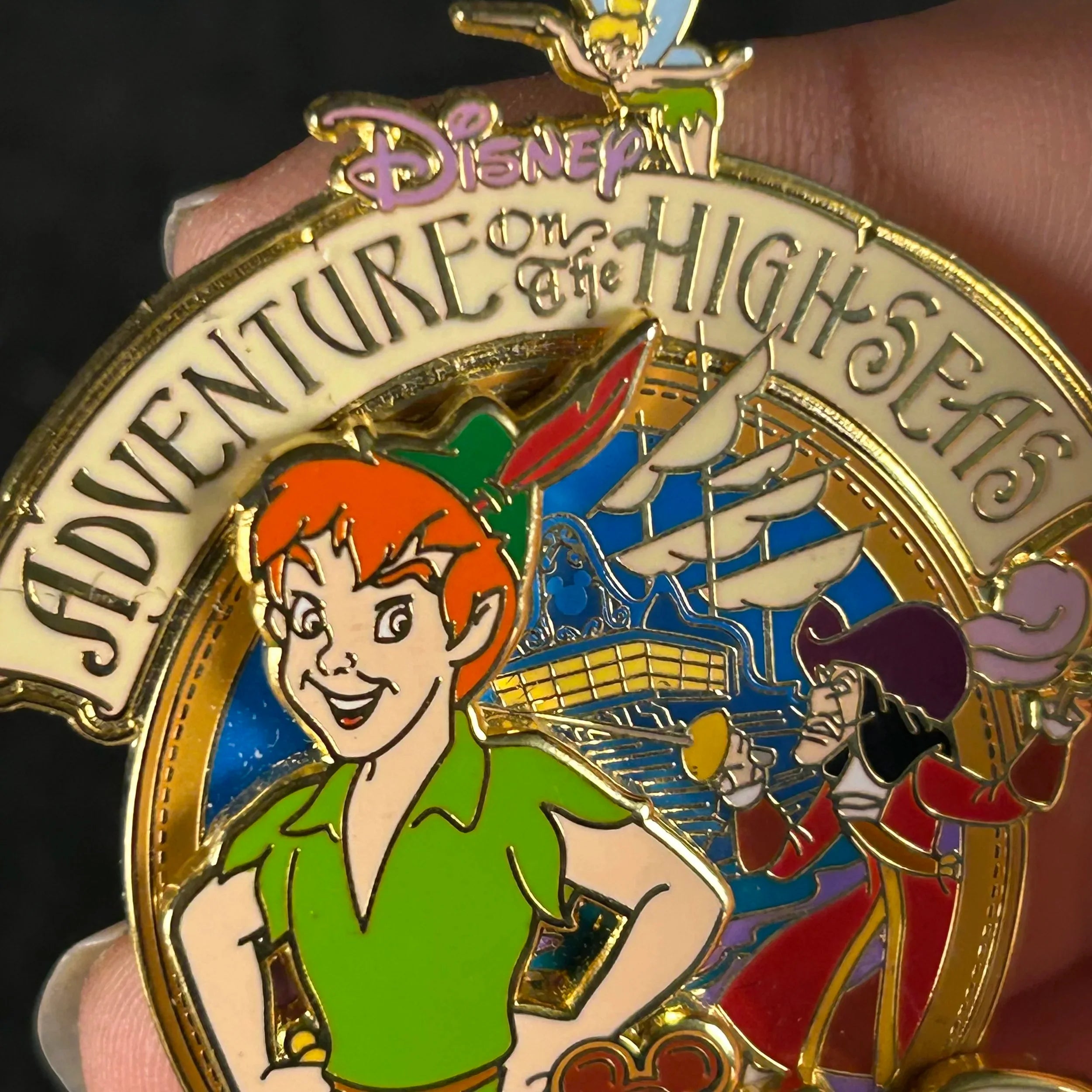 2003 - Peter Pan, Captain Hook, and Tinker Bell - High Seas - LE 1,500 - Disney Pin on Pin
