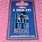 2014 - Mickey Mouse - Run Disney - I Did It! - 26.2 Miles - LE 1,000 - Pin