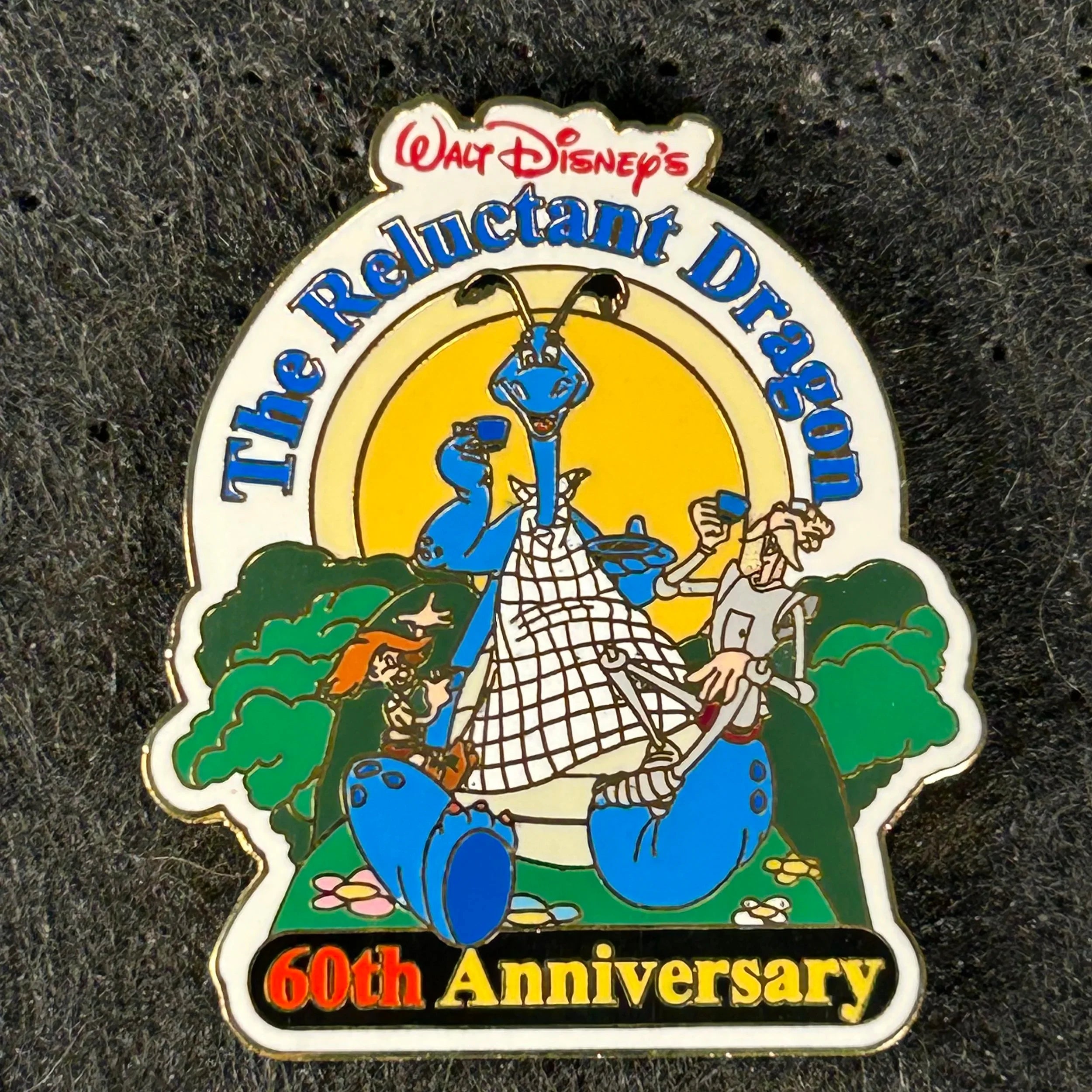 2001 - The Reluctant Dragon - 60th Anniversary - LE 3,500 - Disney Pin