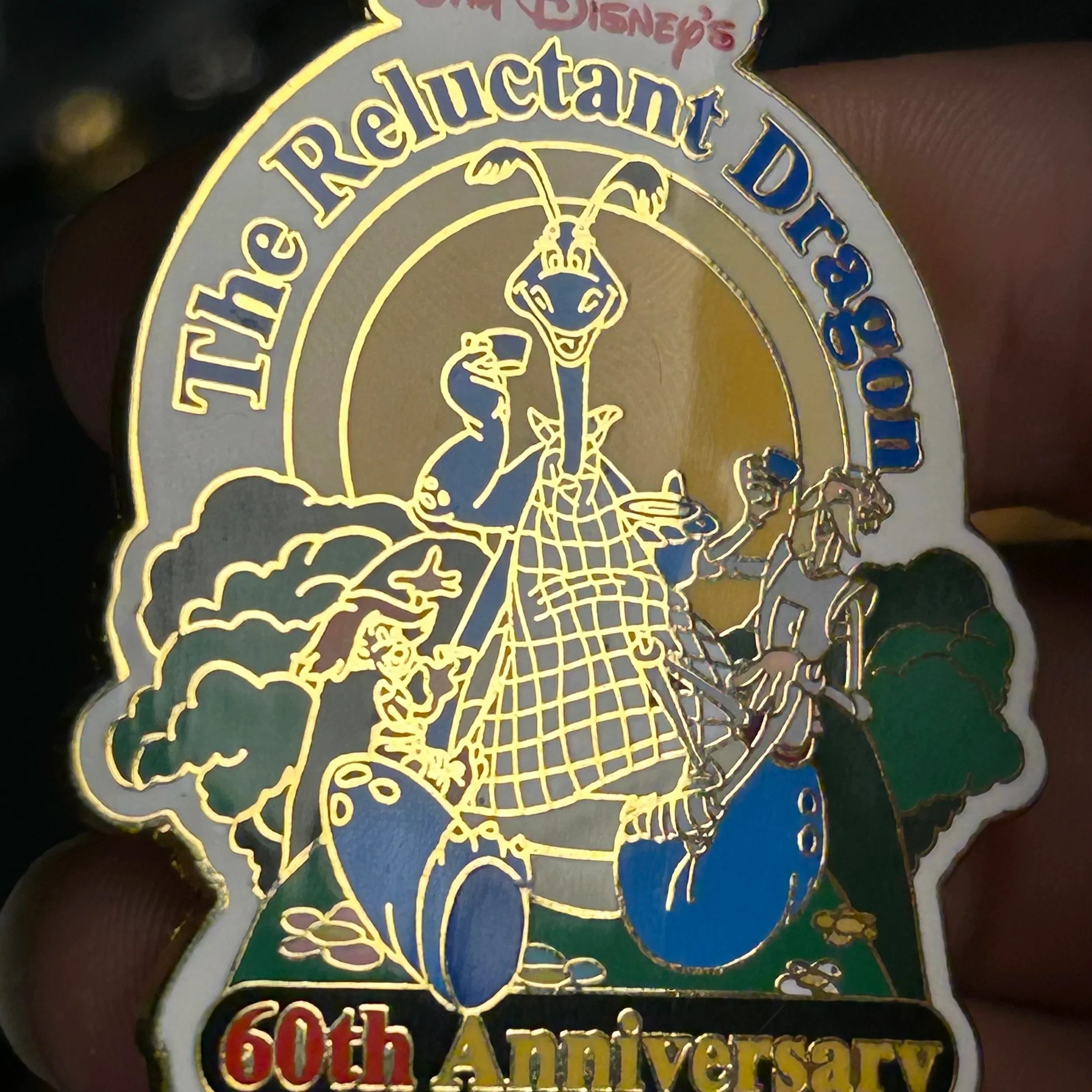 2001 - The Reluctant Dragon - 60th Anniversary - LE 3,500 - Disney Pin