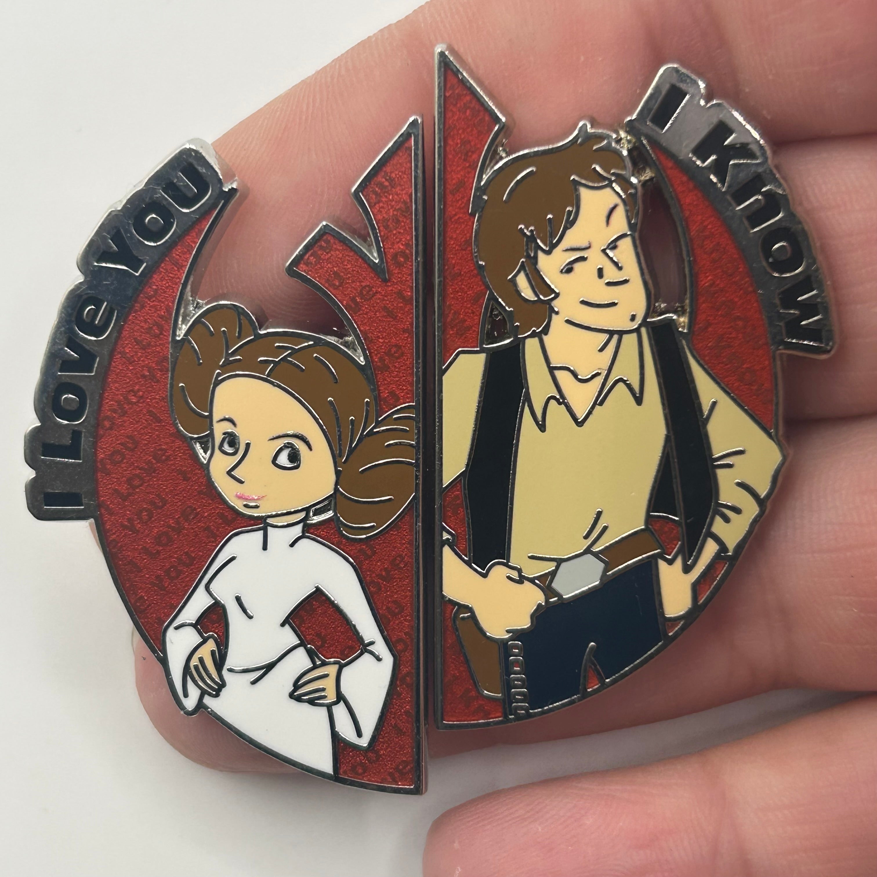 2026 - Han Solo and Leia - Star Wars - I Love you, I Know - 2 PIN SET - Disney Pin