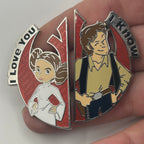 2026 - Han Solo and Leia - Star Wars - I Love you, I Know - 2 PIN SET - Disney Pin