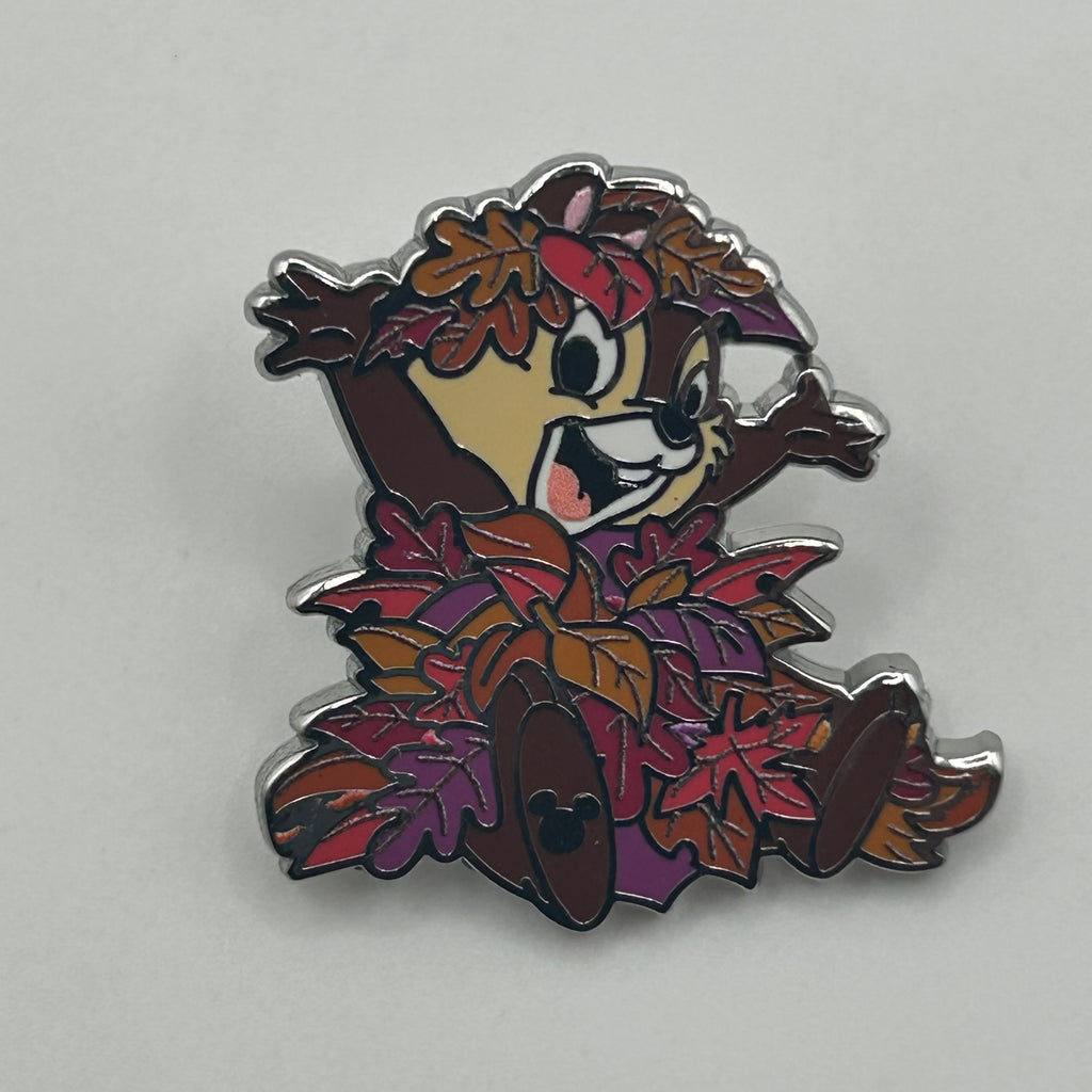 2026 - Chip in Fall Leaves - Holiday Series - Hidden Mickey - Wave A - Disney Pin