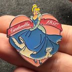 2000 - Cinderella 1950 - Countdown to Millennium - Pink Heart - Disney Pin