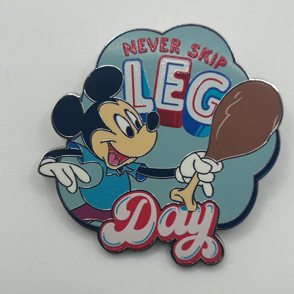 2025 - Mickey Mouse Holding Turkey Leg - Never Skip Leg Day - Disney Pin